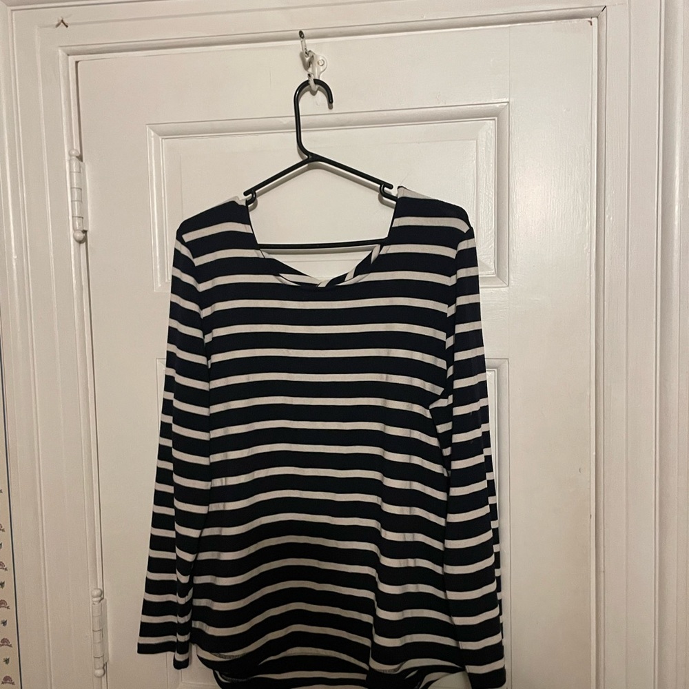 Talbots xl blue striped top